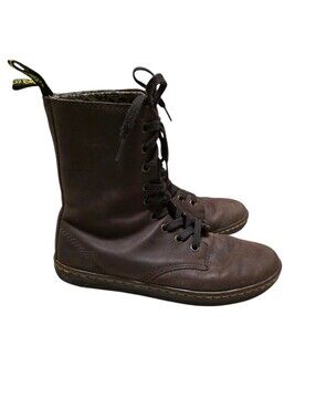 Dr. Martens Brown Leather Stratford Laceup Ankle Boots